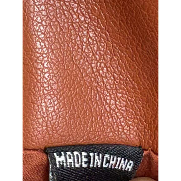 BlankNYC NEW Faux Leather Brown Mini Skirt Size 27 Asymmetrical Sexy Classic - Picture 8 of 11